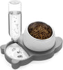 Elevated Tilted Pet Bowl Set with Automatic Water Dispenser